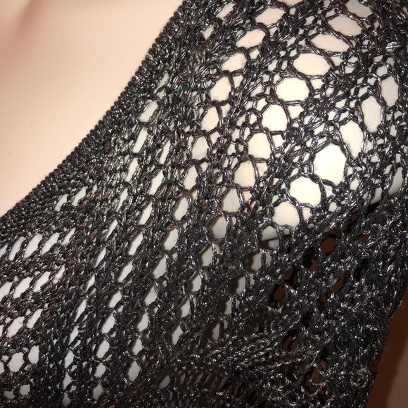 Express metallic grey sweater top. - Picture 2 of 4